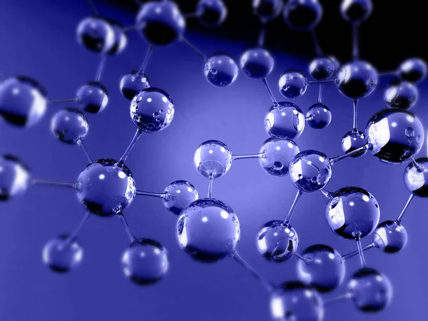 Moleküle Hintergrund Darstellung — Stockfoto