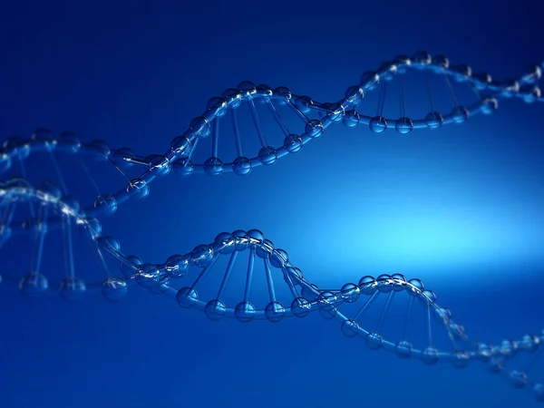 Dna structure on abstract background. 3d render