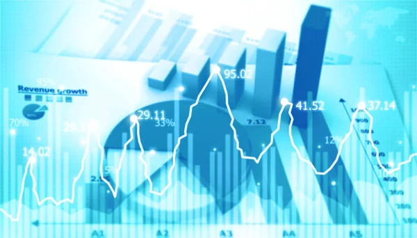 Digitale Grafiek Grafiek Van Aandelenmarkt Beurs Illustratie — Stockfoto