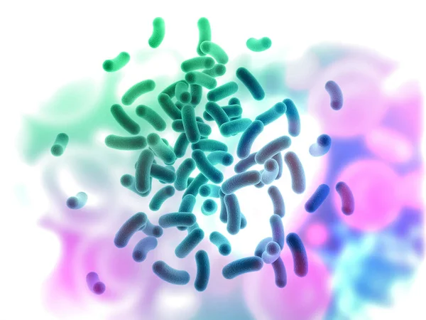 Microscopische Bacteriën Achtergrond Illustratie — Stockfoto