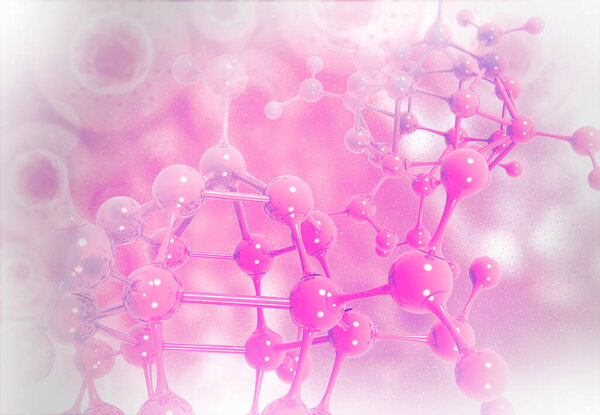 Abstract Molecule Background. 3d illustration 	