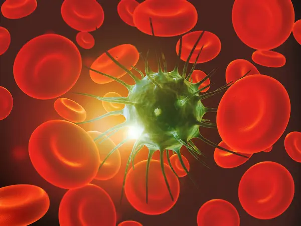 Virus Bloodstream Illustration — Stock Photo, Image