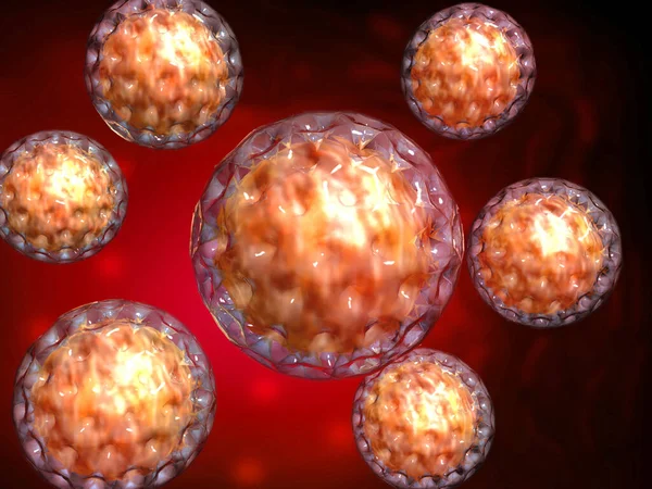 3D呈现病毒 细菌抽象背景 3D说明 — 图库照片