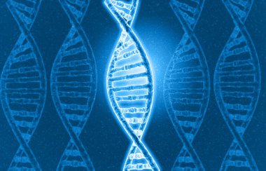 DNA geçmişi. 3d illüstrasyon