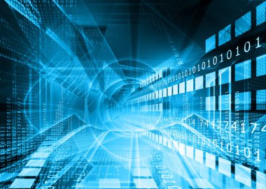 Soyut teknoloji geçmişi. 3B illüstrasyon