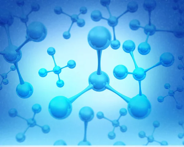 Abstrakte Molekülstruktur Wissenschaftlicher Hintergrund Illustration — Stockfoto