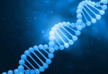 Bilim geçmişi olan insan DNA 'sı. 3d illüstrasyon