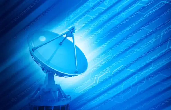 Satellite Dish Transmission Data Abstract Technology Background Illustration — Stock Photo, Image