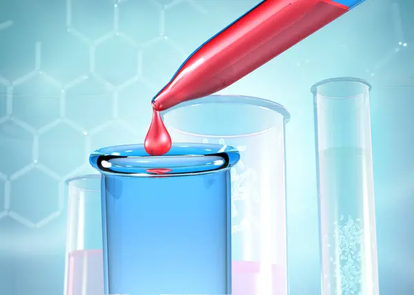 Blutuntersuchung Reagenzglas Wissenschaftlicher Hintergrund Illustration — Stockfoto