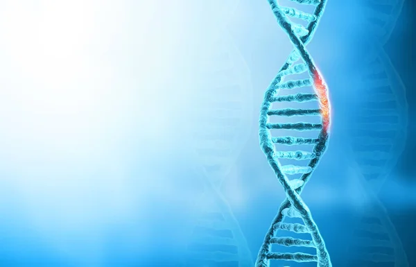 Dna変異または遺伝子障害の概念の背景 3Dイラスト — ストック写真