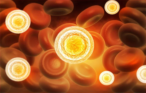 攻击红血球病毒 3D说明 — 图库照片