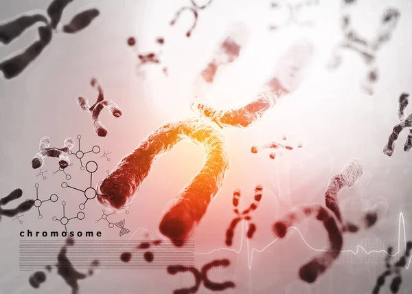 Tło Chromosomów Ilustracja — Zdjęcie stockowe