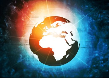 Küresel iletişim ağı. Telekomünikasyon. 3d illüstrasyon