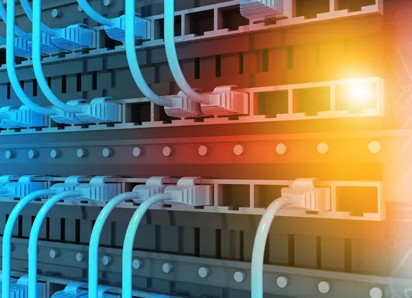 Network Cable Plug Server Illustration — Stock Photo, Image