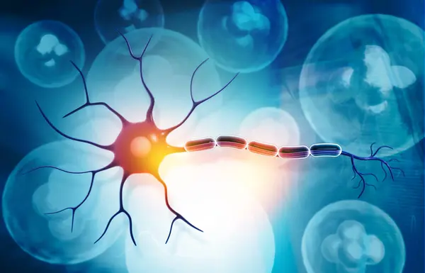 Nerve Cell Science Background Illustration — Stock Photo, Image