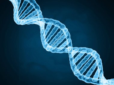 DNA soyut bilim arka plan üzerinde. 3D çizim