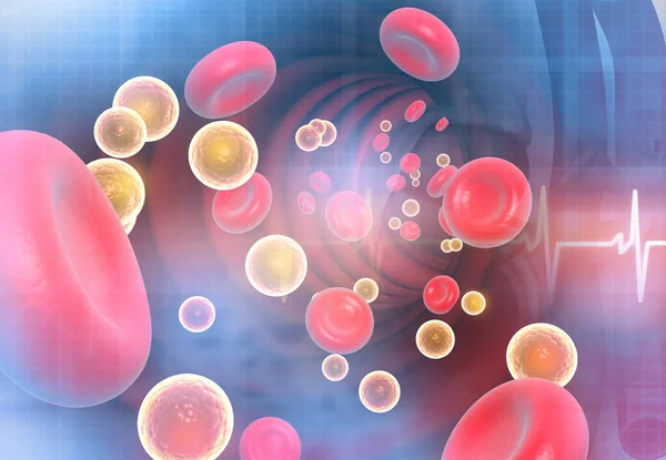 Kan Hücreleri Kolesterollü Tıbbi Geçmiş Illüstrasyon — Stok fotoğraf