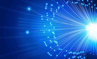 Fiber optik soyut arka plan. Dijital illüstrasyon
