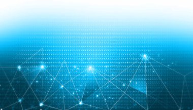 Soyut ağ bağlantısı arkaplanı. Dijital illüstrasyon