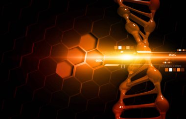 DNA on scientific background. 3d illustration	 clipart