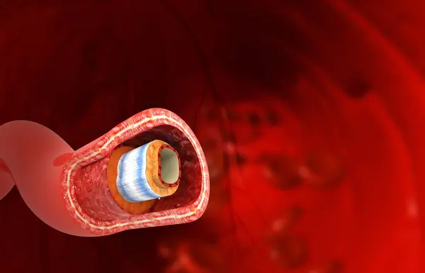 Naczynia Krwionośne Tętnice Tle Medycznym Ilustracja — Zdjęcie stockowe