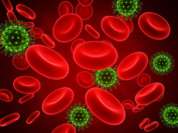 Virus Blood Stream Medical Background Illustration — Stock Photo, Image