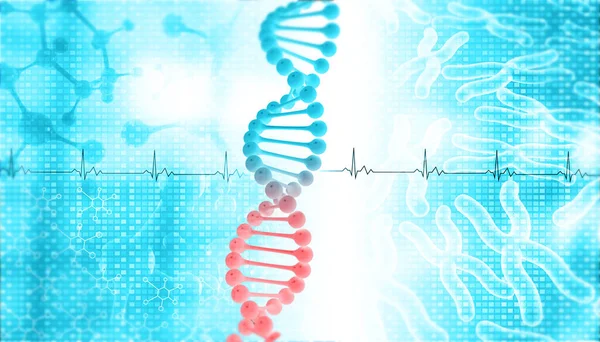 Genetický Výzkum Biotechnologické Vědy Koncepce Pozadí Struktura Dna Biochemií Ilustrace — Stock fotografie