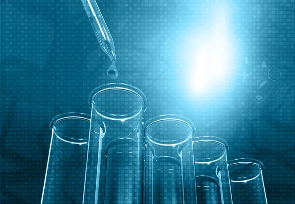 Laborausstattung Wissenschaftlichen Forschungslabor Blauer Wissenschaftlicher Hintergrund Illustration — Stockfoto