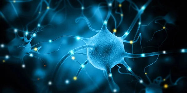 Neuron Cell Electrical Pulses Illustration — Stock Photo, Image