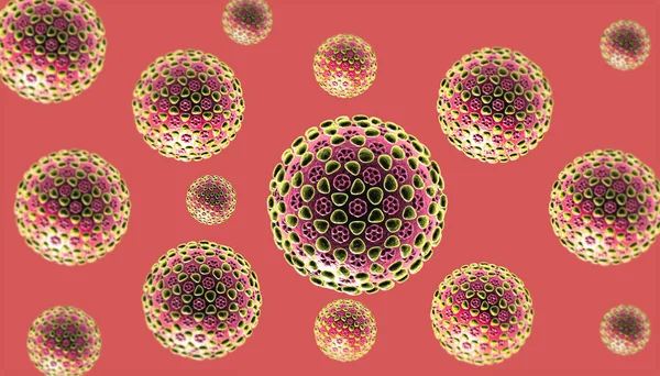 ウイルス細菌のバックグラウンド 3Dイラスト — ストック写真