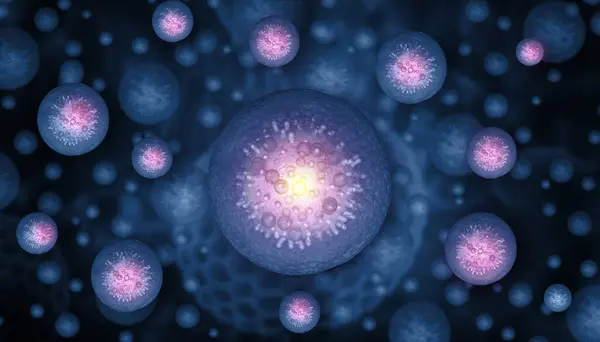 Pozadí Buněk Virových Bakterií Ilustrace — Stock fotografie
