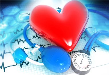 Kırmızı kan basıncıyla duyacak. 3d illüstrasyon