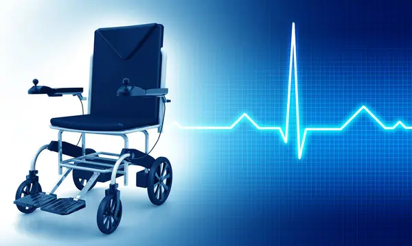 Rollstuhl Mit Medizinischem Hintergrund Illustration — Stockfoto