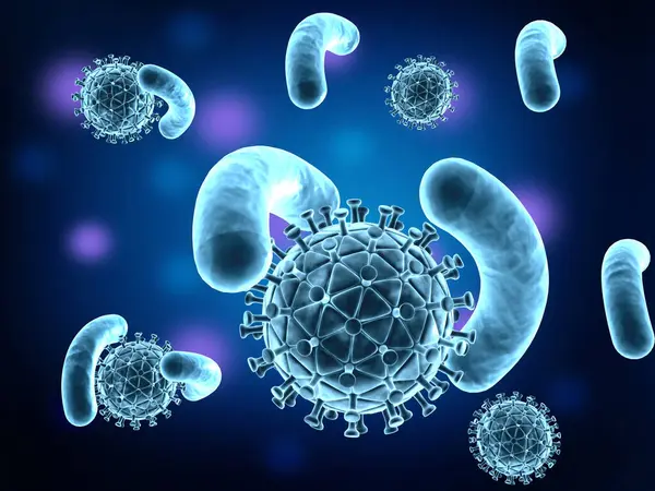Virus Infection Cause Chronic Disease Illustration — Stock Photo, Image