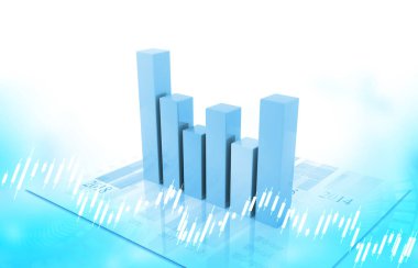 Finansal borsa geçmişi. Dijital illüstrasyon