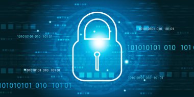 İnternet güvenliği kavramı. Dijital illüstrasyon