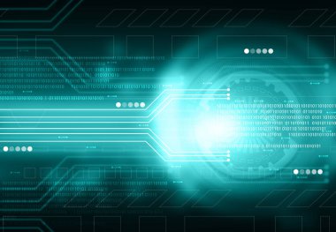 Soyut teknoloji geçmişi. İkili kodlu teknik elementler. Dijital illüstrasyon