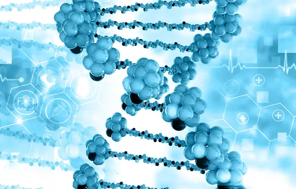 DNA molecule abstract scienctific  background. 3d illustration