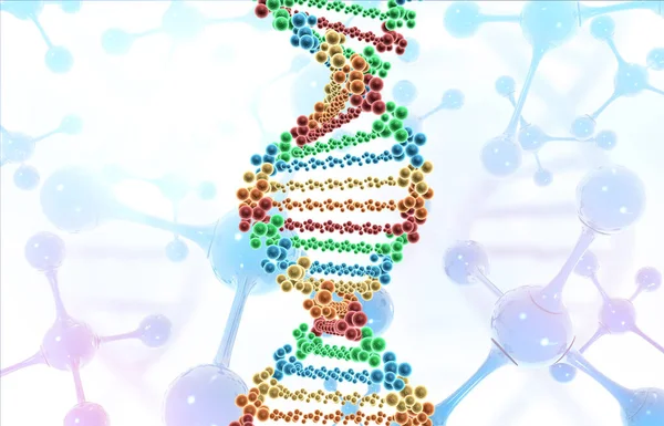 DNA molecule abstract scienctific  background. 3d illustration