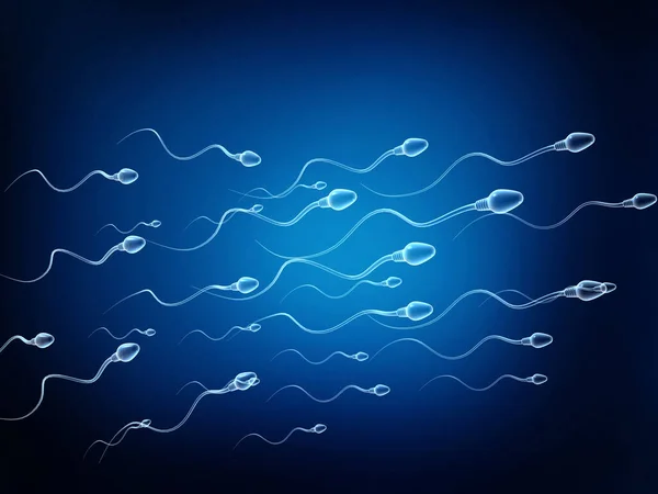 Moving Sperm Cells Illustration — Stock Photo, Image