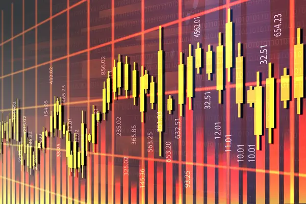 Digital Stock Market Charts Diagrams Digital Illustration — Stock Photo, Image