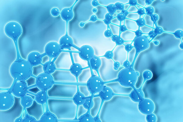 3d molecules and atoms. Science or medical background. 3d illustration		