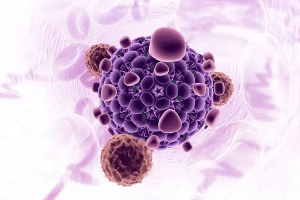 Мікроскопічний Погляд Вірусні Клітини Ілюстрація — стокове фото