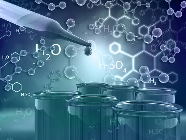 Hintergrund Chemie Experiment Illustration — Stockfoto