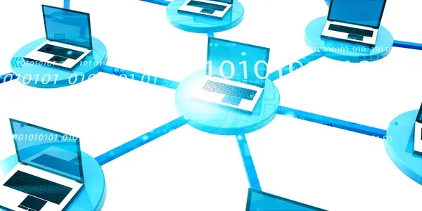 Computer Network Internet Communication Illustration — Stock Photo, Image