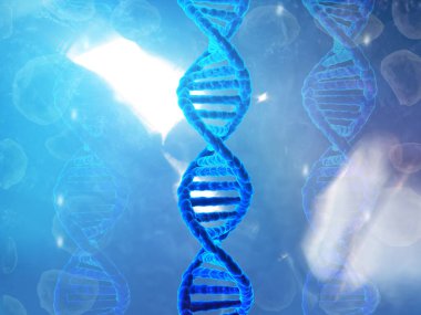 İnsan DNA 'sı. 3d illüstrasyon