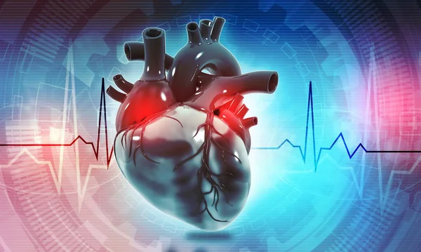 Human Heart Ecg Waves Abstract Background Illustration — Stock Photo, Image