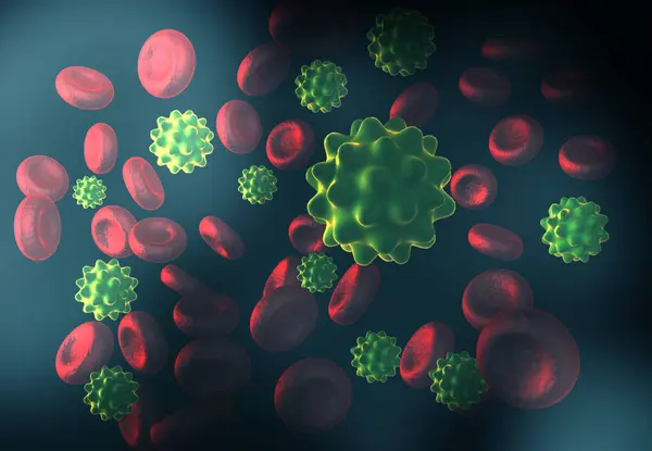 covid-19, coronavirus outbreak,  Hepatitis viruses, influenza virus H1N1,aids. Virus abstract background. 3d illustration