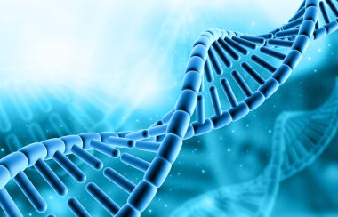 DNA ipliği bilimsel geçmiş. 3d illüstrasyon