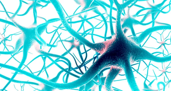 Neuron Cells Isolated Background Illustration — Stock Photo, Image